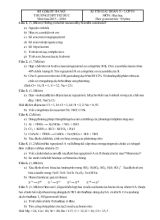 Kì thi giai đoạn II  Lớp 10 môn Hóa học thời gian làm bài 90 phút